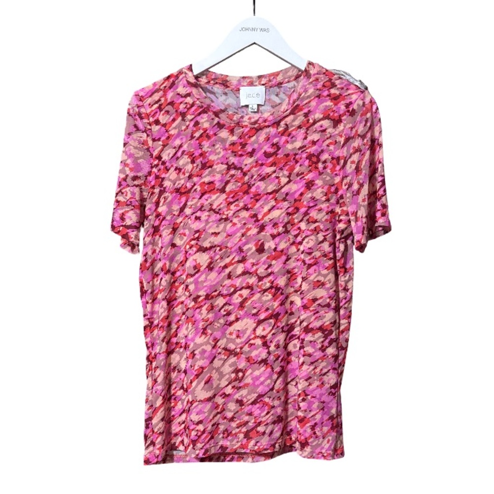 Johnny Was Jade Mesh Short Sleeve Tee L